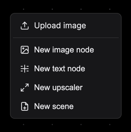 Menu Ajouter un Nœud