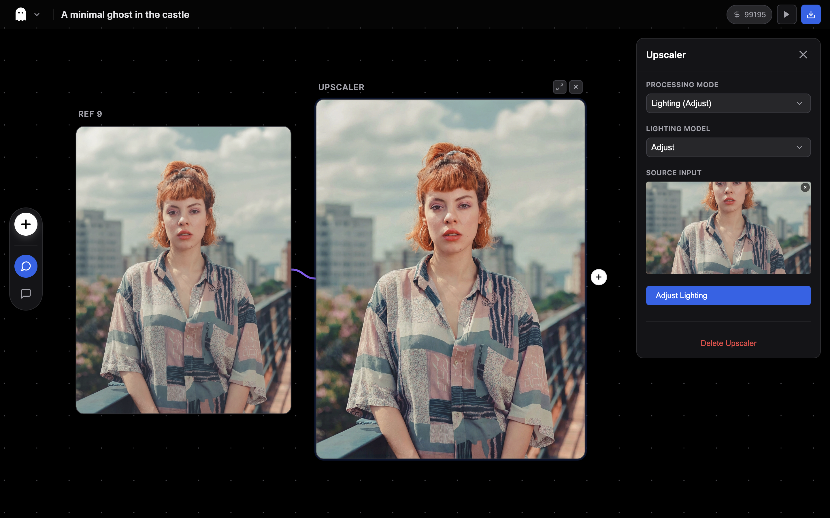 Editor Screenshot showing lighting workflow