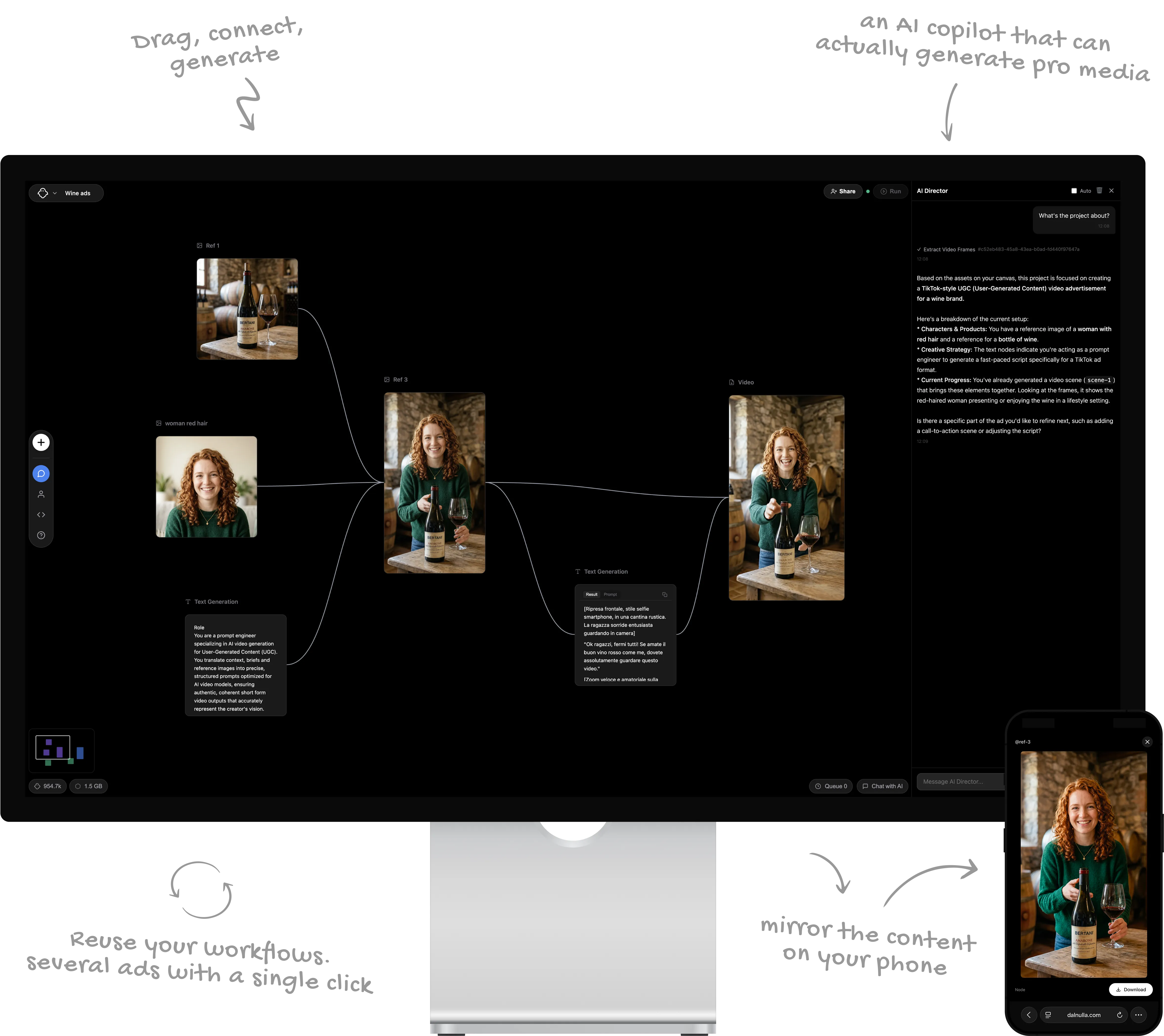 Dal Nulla Editor - AI Creative Workflow